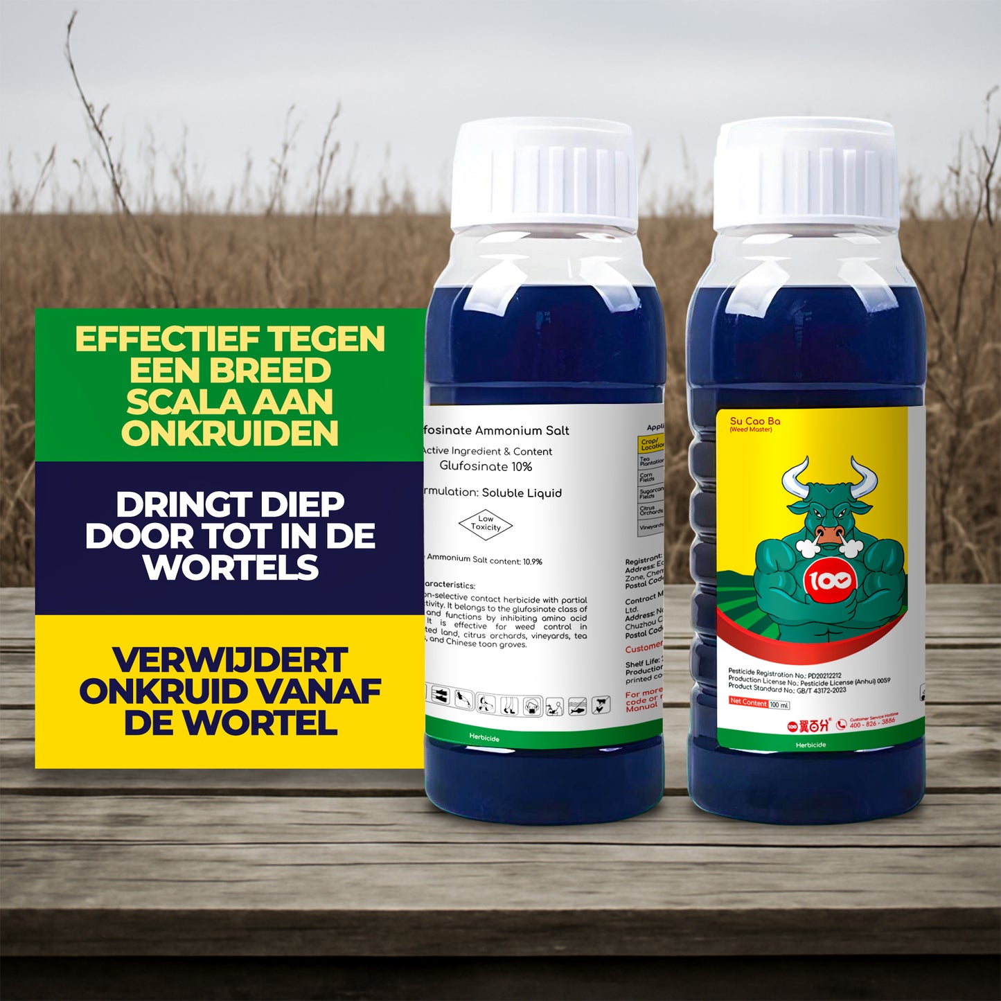 Glyphosaat herbicide met hoge concentratie, onkruidverdelger met ammoniumzout