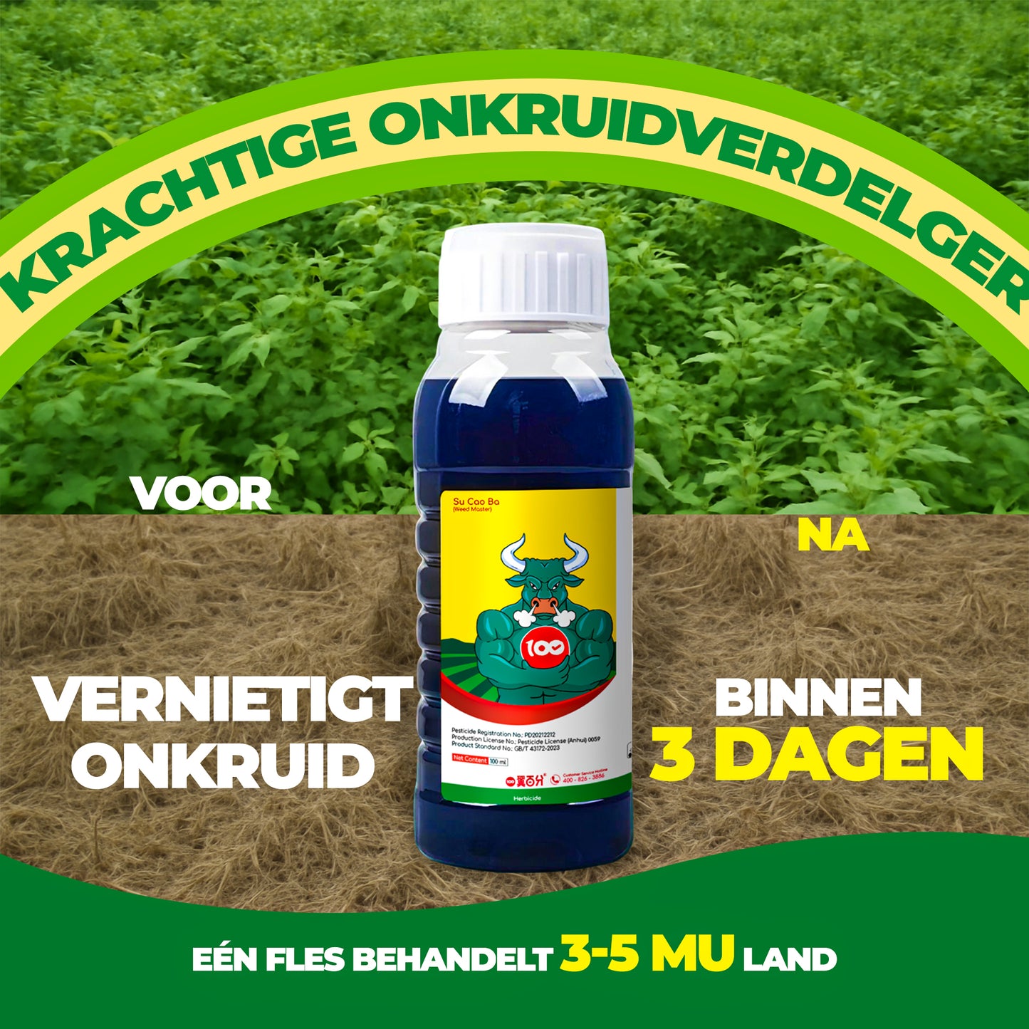 Glyphosaat herbicide met hoge concentratie, onkruidverdelger met ammoniumzout