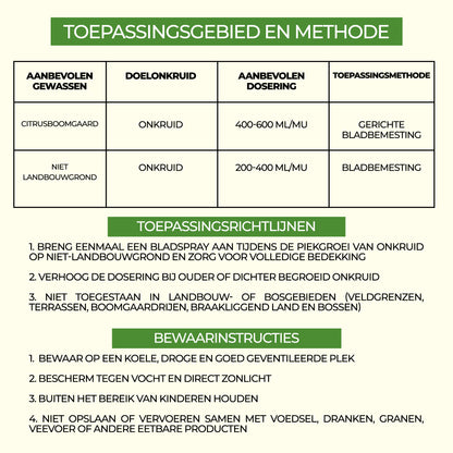 Glyphosaat herbicide met hoge concentratie, onkruidverdelger met ammoniumzout